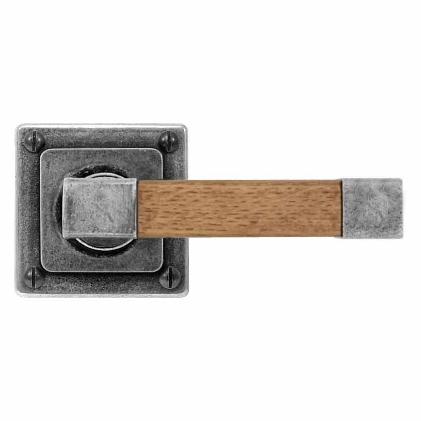 Finesse Eden Oak Door Handle on a Square Rose - FD163 