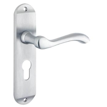 Arundel Door Handles in Satin Chrome for use with Euro Locks PR031EPSC Arundel Door Handles in Satin Chrome for use with Euro Locks PR031EPSC