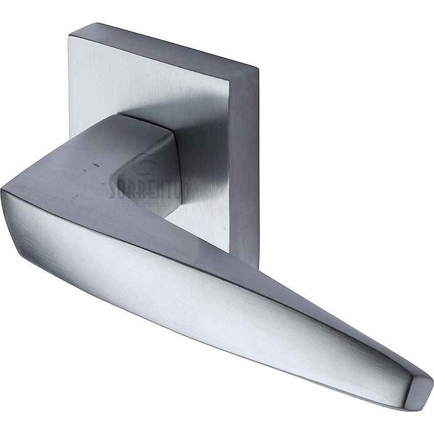 Serpentine Door Handles in Satin Chrome finish - SC-CSQ6400-SC