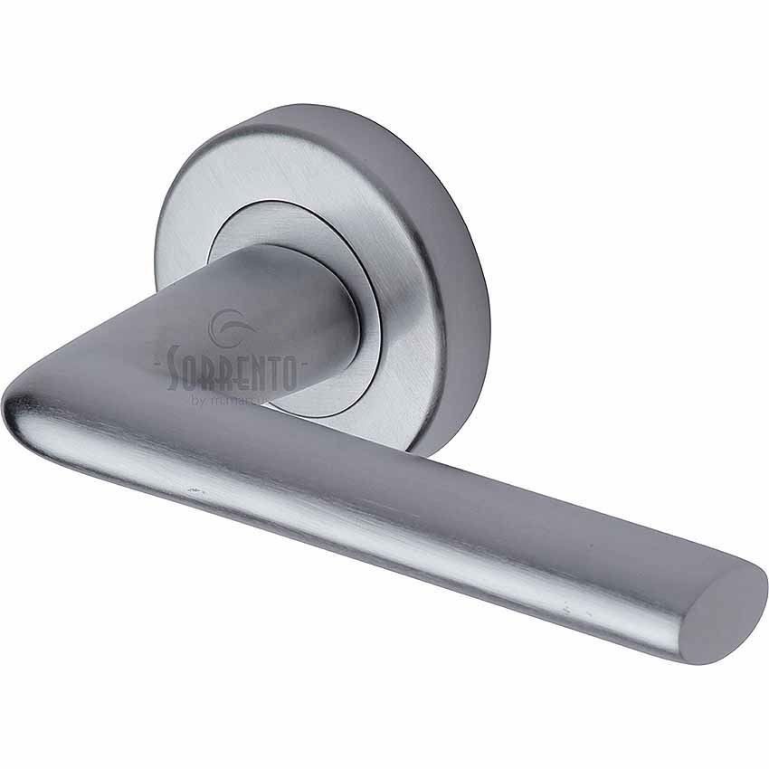 Lena Door Handles in Satin Chrome finish - SC-2352-SC