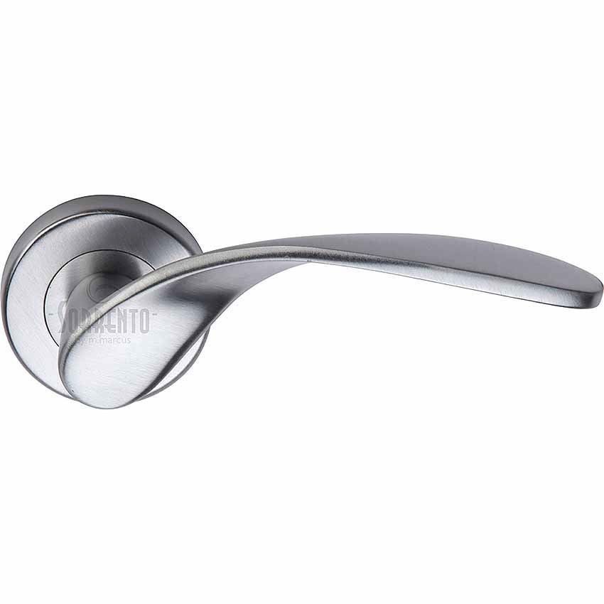 Lorenz Door Handles in Satin Chrome finish - SC-5225-SC