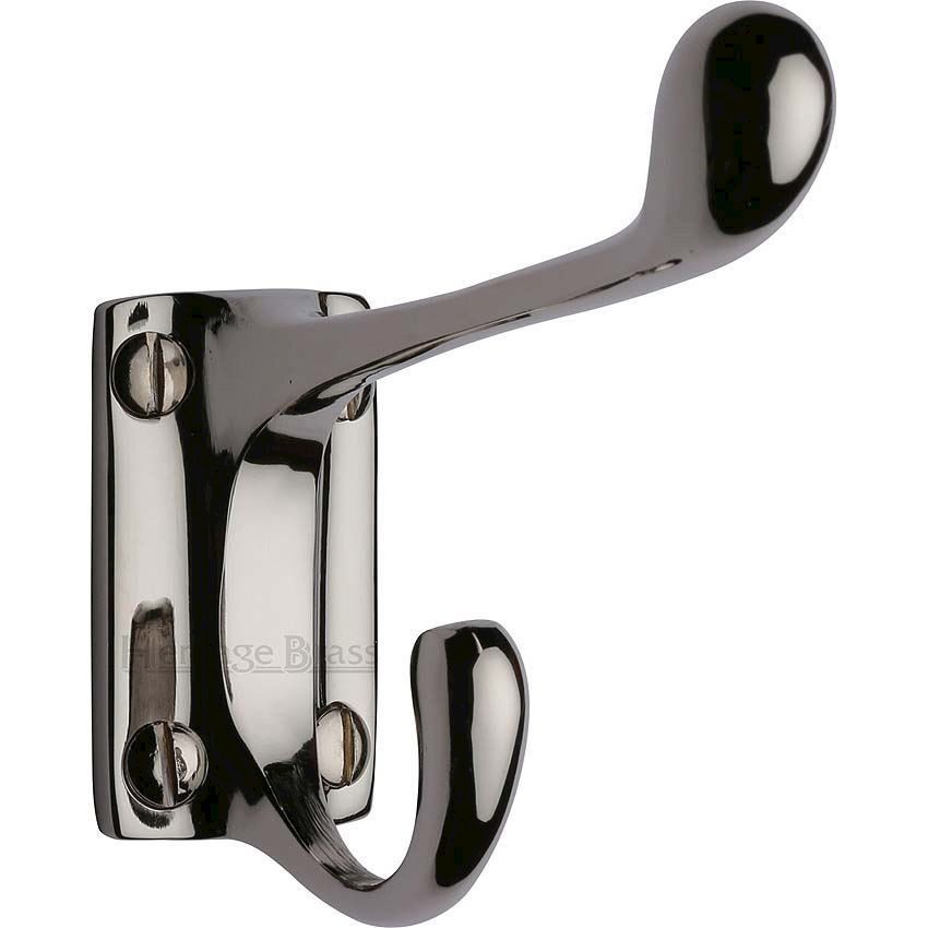 Hat & Coat Hook Polished Nickel finish - V1056-PNF