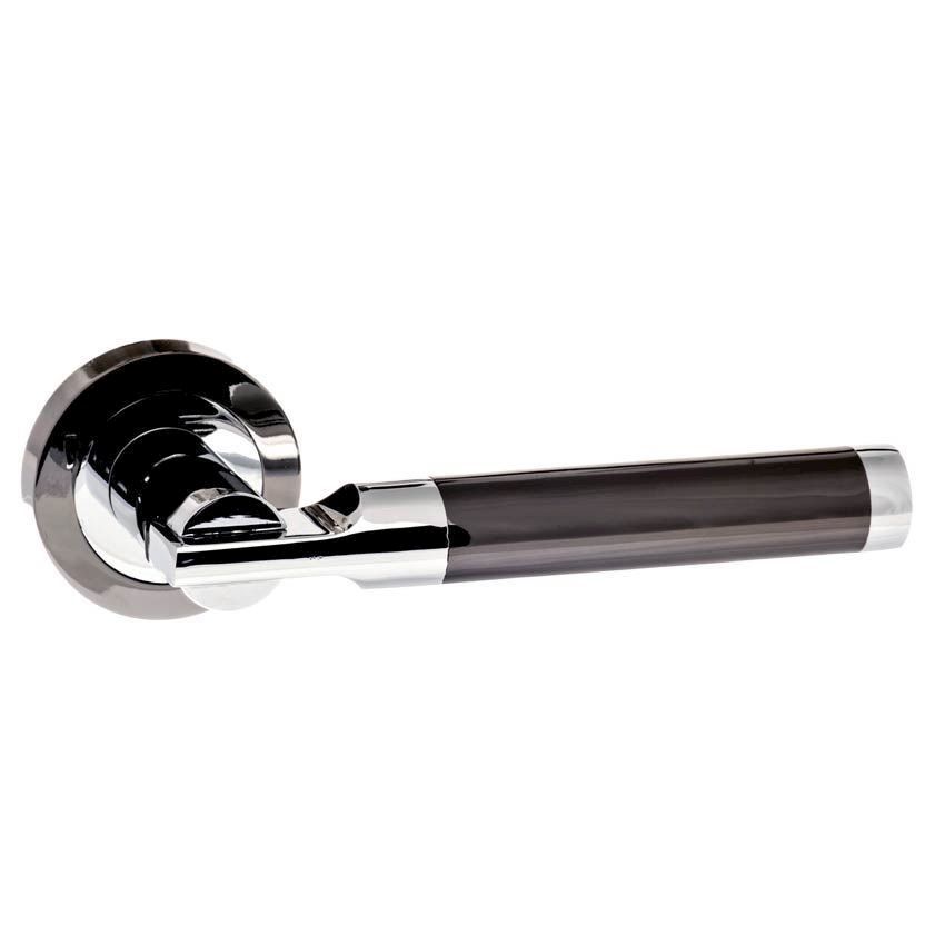 Dakota Black Nickel and Chrome Door Handle - S36-R-BNPC