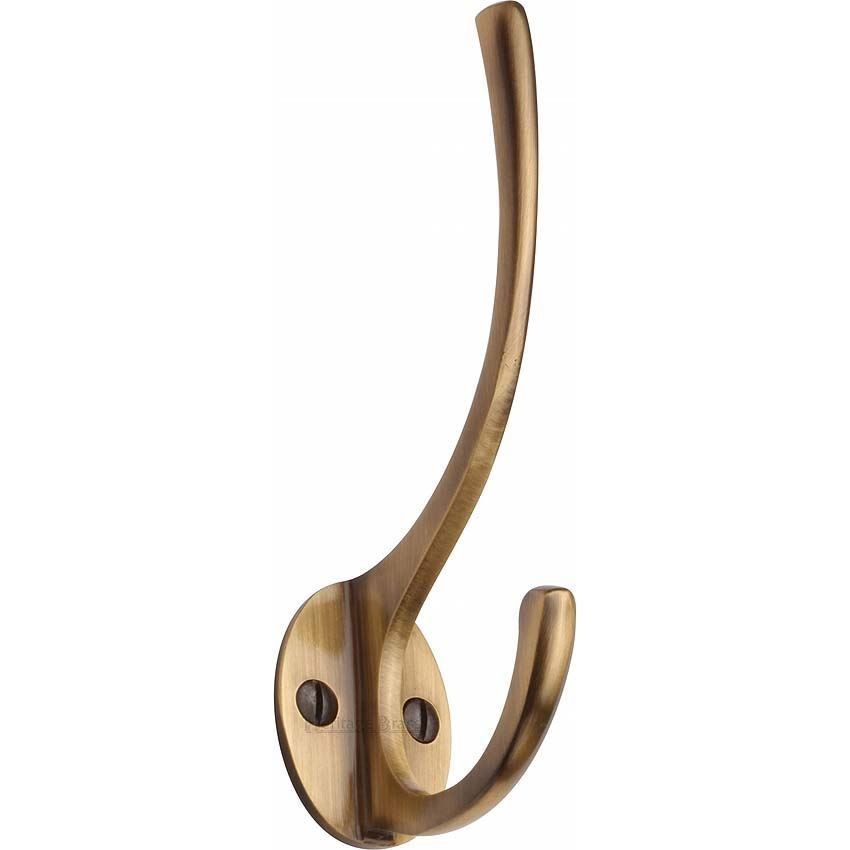 Hat & Coat Hook Antique Brass finish - V1050-AT