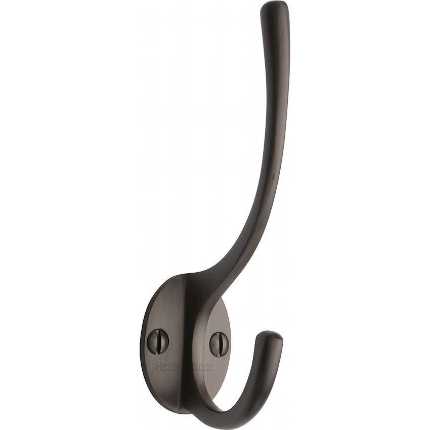 Hat & Coat Hook Matt Bronze finish - V1050-MB