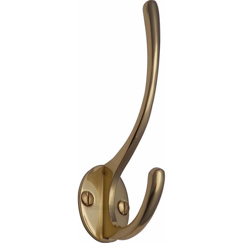 Hat & Coat Hook Polished Brass finish - V1050-PB