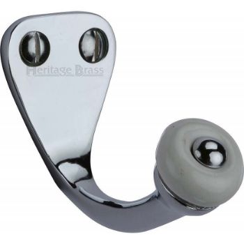 Single Robe Hook Polished Chrome finish - V1044-PC Single Robe Hook Polished Chrome finish - V1044-PC