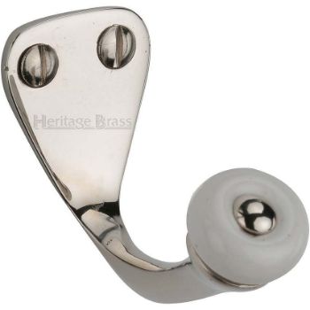 Single Robe Hook Polished Nickel Finish - V1044-PNF Single Robe Hook Polished Nickel Finish - V1044-PNF