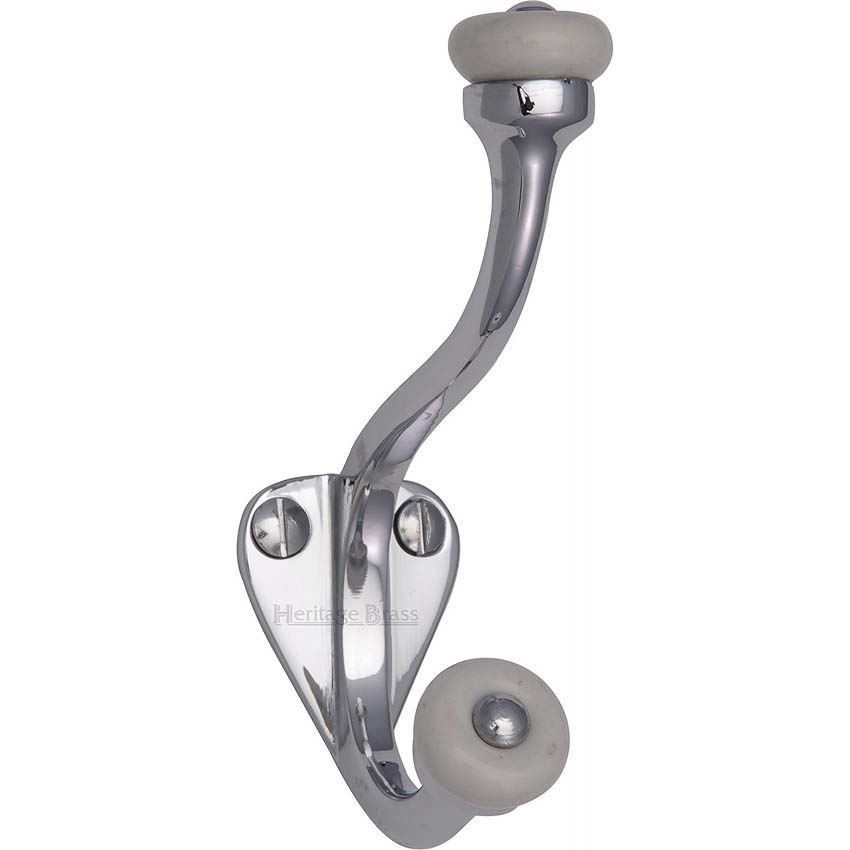 Hat & Coat Hook Polished Chrome finish - V1048-PC