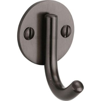 Single Robe Hook in Matt Bronze Finish - V1064-MB Single Robe Hook in Matt Bronze Finish - V1064-MB