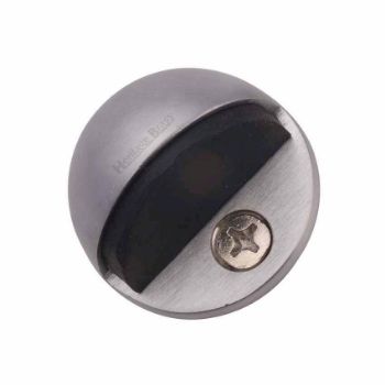 Floor Mounted Shielded Door Stop in Satin Chrome Finish - V1080-SC Floor Mounted Shielded Door Stop in Satin Chrome Finish - V1080-SC