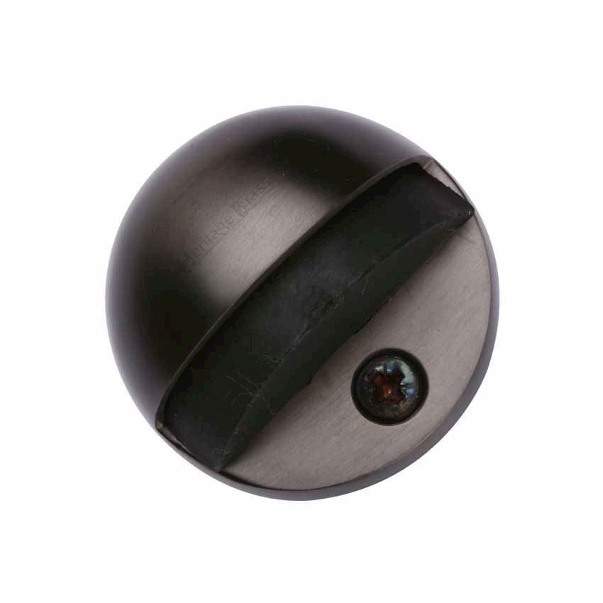 Floor Mounted Shielded Door Stop in Matt Bronze Finish - V1080-MB