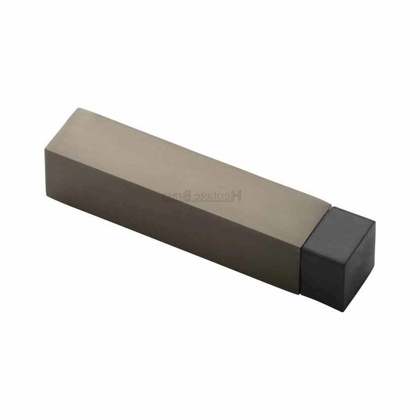 Square Wall Mounted Door Stop in Matt Bronze Finish - V1084-MB