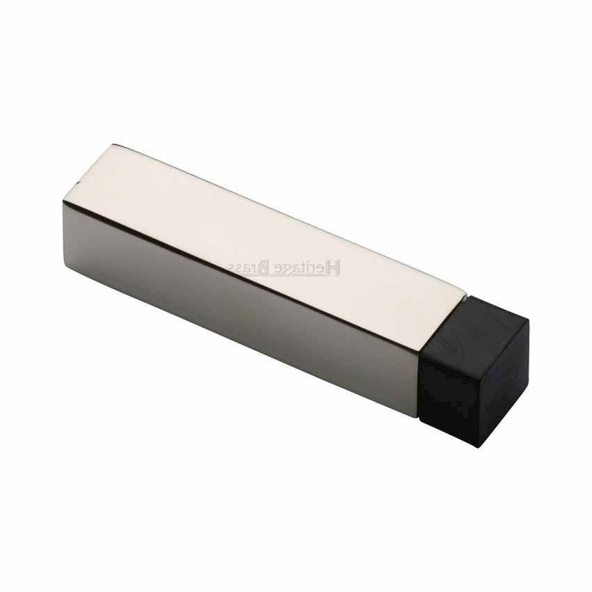 Square Wall Mounted Door Stop in Polished Nickel Finish - V1084-PNF