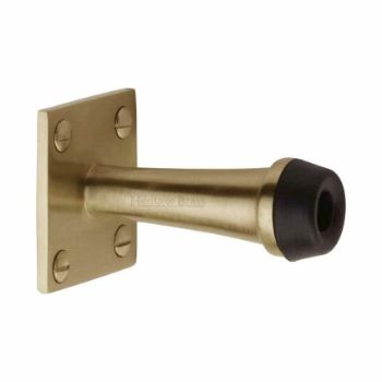Wall Mounted Door Stop (64mm) in Satin Brass Finish - V1190-SB Wall Mounted Door Stop (64mm) in Satin Brass Finish - V1190-SB