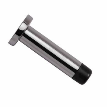 Wall Mounted Door Stop On A Rose (64mm) in Polished Chrome Finish - V1192 64-PC  Wall Mounted Door Stop On A Rose (64mm) in Polished Chrome Finish - V1192 64-PC