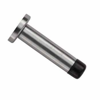 Wall Mounted Door Stop On A Rose (64mm) in Satin Chrome Finish - V1192 64-SC Wall Mounted Door Stop On A Rose (64mm) in Satin Chrome Finish - V1192 64-SC
