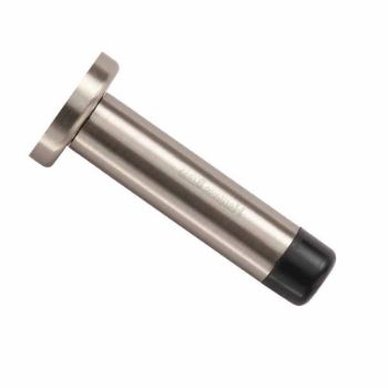 Wall Mounted Door Stop On A Rose (64mm) in Satin Nickel Finish - V1192 64-SN  Wall Mounted Door Stop On A Rose (64mm) in Satin Nickel Finish - V1192 64-SN