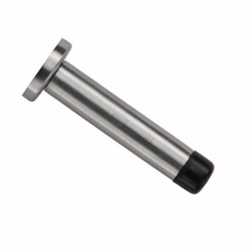Wall Mounted Door Stop On A Rose (76mm) in Satin Chrome Finish - V1192 76-SC Wall Mounted Door Stop On A Rose (76mm) in Satin Chrome Finish - V1192 76-SC