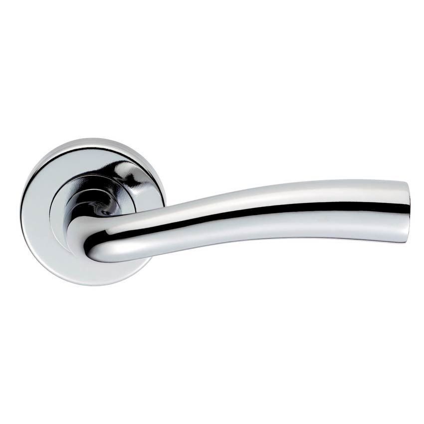 Serrozetta Cinco Door Handle on a Rose - SZC050CP