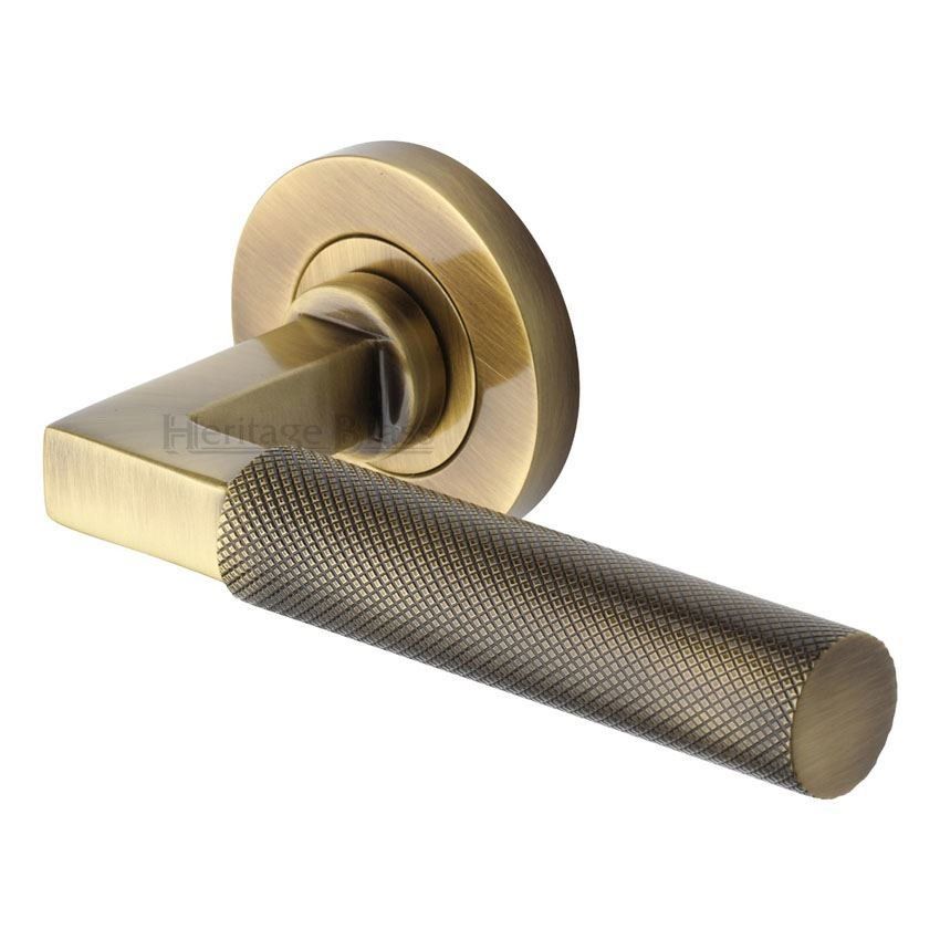 Signac Designer Door Handle in  Antique Brass Finish - RS2260-AT