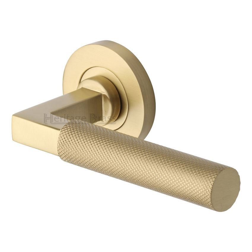 Signac Designer Door Handle in  Satin Brass Finish - RS2260-SB