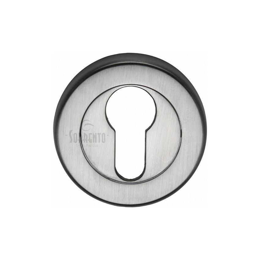 Sorrento Euro Profile Cylinder Escutcheon in Satin Chrome finish - SC-0192-SC