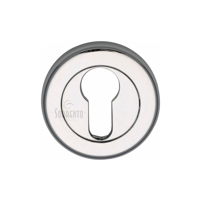 Sorrento Euro Profile Cylinder Escutcheon Polished Chrome Finish - SC-0192-PC