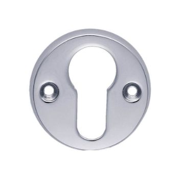 Euro cylinder key escutcheon in polished chrome  - AA145CP Euro cylinder key escutcheon in polished chrome  - AA145CP