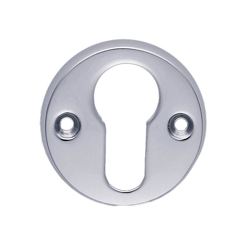 Euro cylinder key escutcheon in polished chrome  - AA145CP