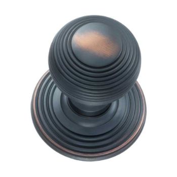Ripon Round Reeded Door Knob in Antique Copper - OE50RMKAC Ripon Round Reeded Door Knob in Antique Copper - OE50RMKAC