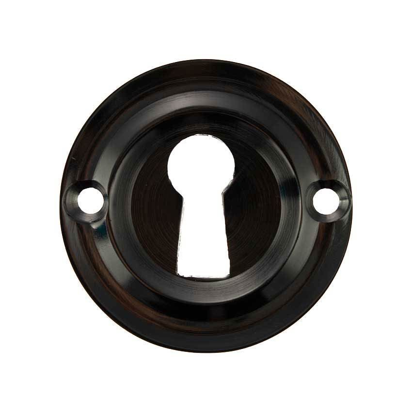 Old English Key Hole Escutcheon in Black Nickel - OERKEBN