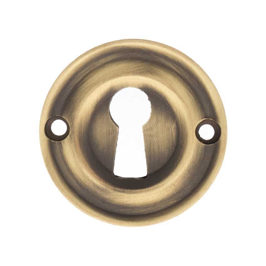 Old English Key Hole Escutcheon in Matt Antique Brass - OERKEMAB 