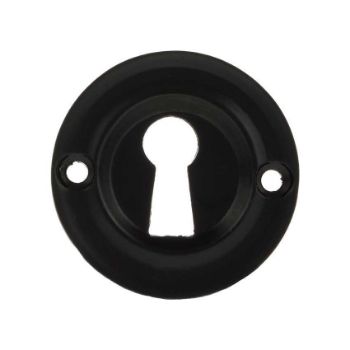 Old English Key Hole Escutcheon in Matt Black - OERKEMB Old English Key Hole Escutcheon in Matt Black - OERKEMB