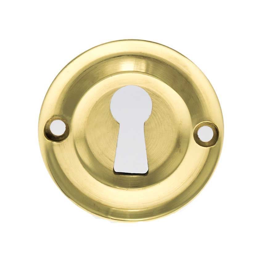 Old English Key Hole Escutcheon in Polished Brass - OERKEPB