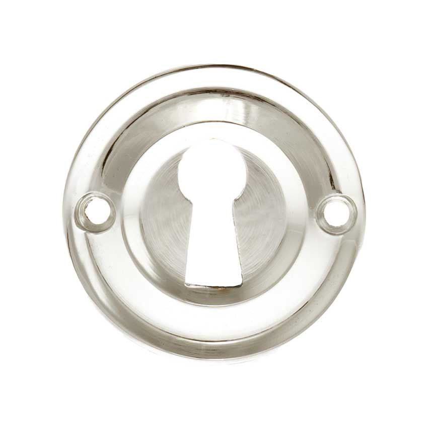 Old English Key Hole Escutcheon in Polished Nickel - OERKEPN