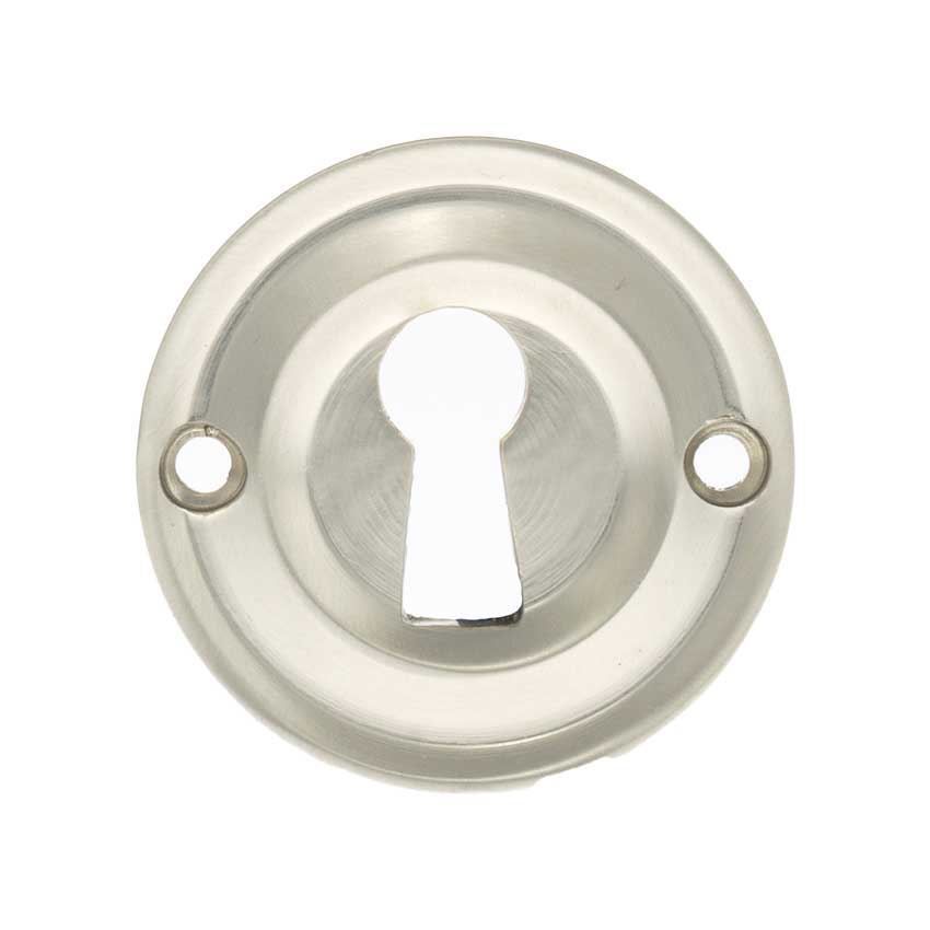 Old English Key Hole Escutcheon in Satin Nickel - OERKESN