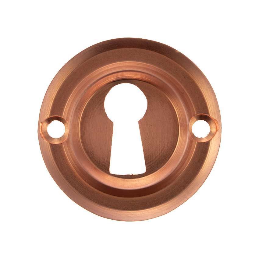 Old English Key Hole Escutcheon in Urban Satin Copper - OERKEUSC