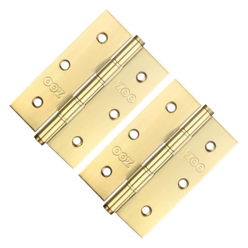 3" x 2" Slim Knuckle PVD Brass Door Hinges - ZHSS352PVD