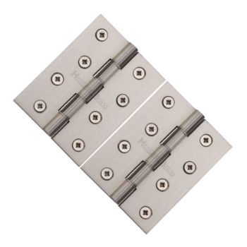 Brass Hinge With Phosphor Washers 4" X 3" Satin Nickel Finish - PR88-410-SN Brass Hinge With Phosphor Washers 4" X 3" Satin Nickel Finish - PR88-410-SN