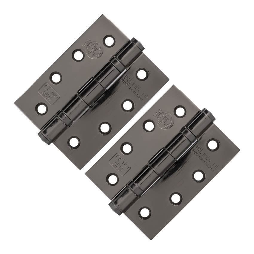 4" (102mm) Grade 13 Black Nickel Fire Door Hinges - AH1433BN 