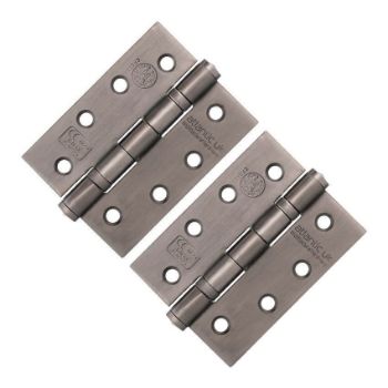 4" (102mm) Grade 13 Matt Gun Metal Fire Door Hinges - AH1433MBN