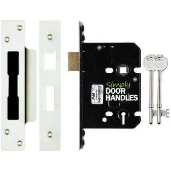 3 Lever Quality Door Sash Lock in Polished Nickel Finish  - ZUKS364-76PN