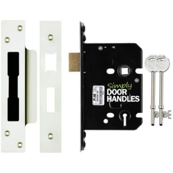 5 Lever Quality Door Lock in Polished Nickel  - ZUKS564PN