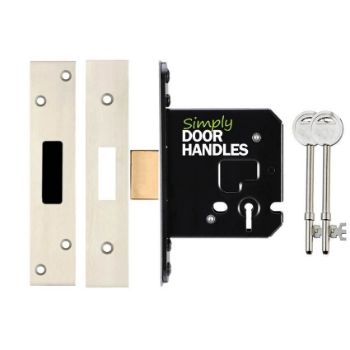 3 Lever Dead Lock In Satin Nickel - ZUKD376SN