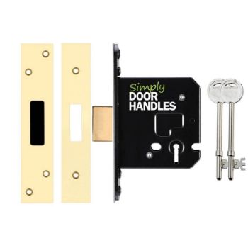 5 Lever Dead Lock in PVD Brass Finish - ZUKD576PVD