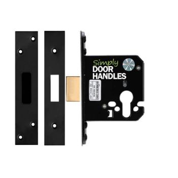 Euro profile cylinder dead lock in matt black - ZUKD76EPPCB