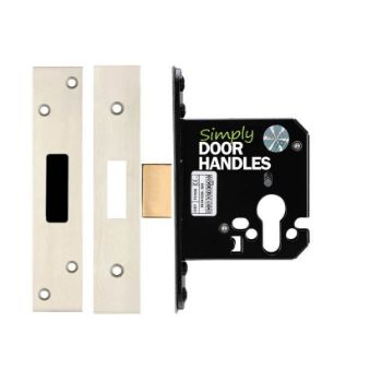 Euro profile cylinder dead lock in satin nickel - ZUKD76EPSN