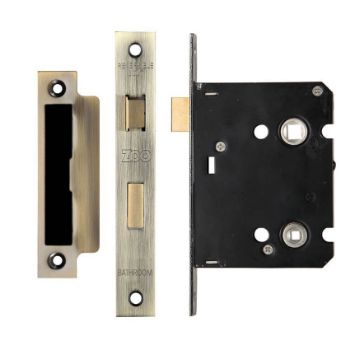 Bathroom Door Lock in Florentine bronze - ZBC76FB