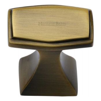 Deco Design Cabinet Knob in Antique Brass Finish - C0333 32-AT Deco Design Cabinet Knob in Antique Brass Finish - C0333 32-AT